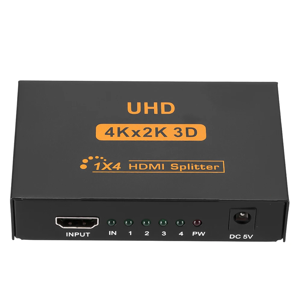 Kebidu 4K HDMI сплиттер Full HD 1080P видео HDMI коммутатор 1 в 2 1 в 4 Выход Усилитель HDMI двойной дисплей для HDTV Xbox PS3