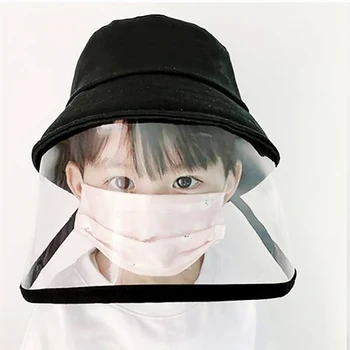 

Kids Casual Sun Hats Full Face Covering Cap Anti-droplet Sun Cap Wide Brim Children Fisherman Hat Fashion Solid Color Cap Unisex