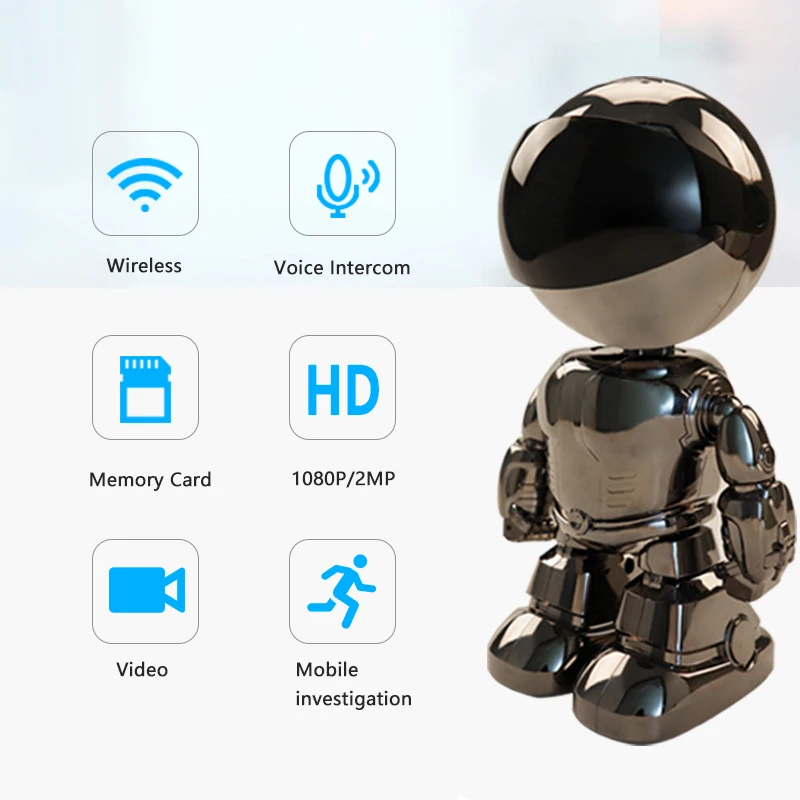 

1080P Home Security Smart Robot IP Camera Intelligent Auto Tracking Baby Monitor Motion Detection Indoor Wifi CCTV IP Camera