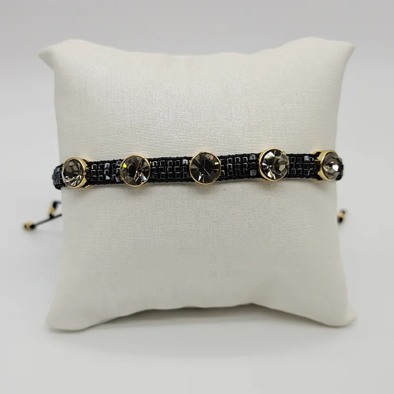 BLUESTAR Women 3pcs one set Evil Eye Bangles Leopard Grain Handmade Bohemian Crystal Bead Micro Pave Zircon MIYUKI Bracelets beaded bracelet zircon bracelet metal bead bracelet