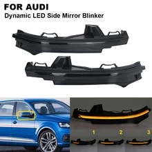 2PCS Dynamische Sequentielle LED Blinker Licht Rückspiegel Blinker Licht Für AUDI Q7 Elite Turbo-komfort Sport utility 4-Tür