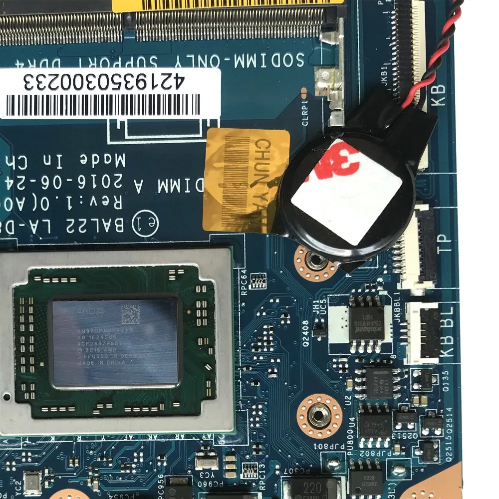 Для Dell Inspiron 15 5565 материнская плата для ноутбука CN-0N7GMF 0N7GMF DDR4 BAL22 LA-D803P с A12-9700P процессором протестированная Быстрая