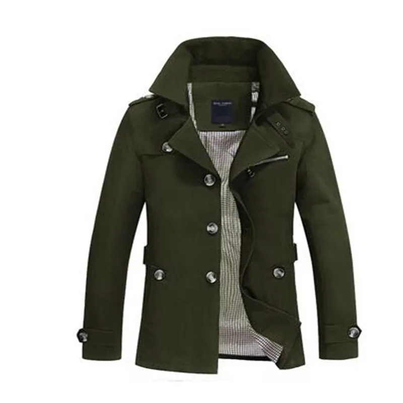 3 Тренчкот Мужская куртка 5XL осеннее длинное пальто мужские пальто Slim fit брендовая одежда ветровка мужская деловая - Цвет: 3