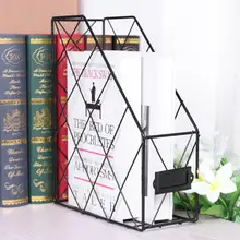 Скандинавский простой из кованого железа Настольный стеллаж для хранения, стеллаж для хранения файлов, журналов, Настольный держатель для книг, журналов