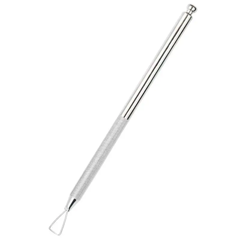 Pre-owned Chance of  Cuticle Pusher Stainless Steel Triangle-ShapeCuticle Peeler Scraper Remove Gel Nail Polish Nail Art