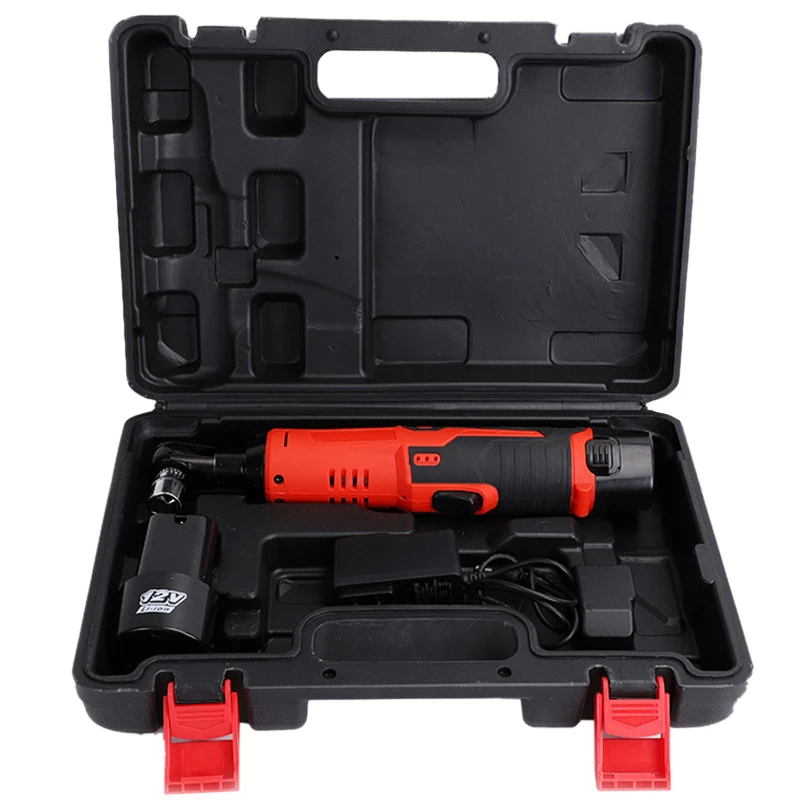 US Plug Electric Wrench Portable Ratchet Wrench 90 Degree Electric Tool Wrench Fast Lithium Battery Stage Truss
