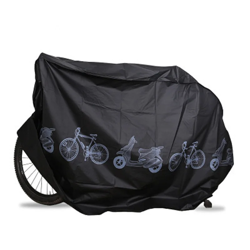 Универсальный Водонепроницаемый Чехол для велосипеда, защита от дождя и пыли, защита от ультрафиолета, Аксессуары для велосипеда, электрического мотоцикла, скутера - Цвет: thick black