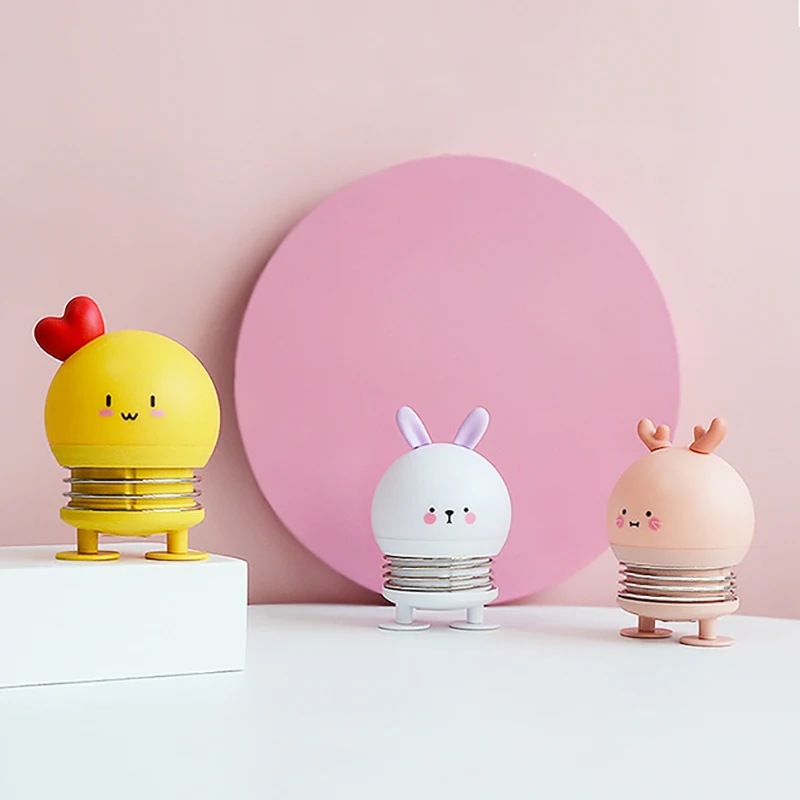 

Spring Switch LED Night Light Rechargeable Rabbit Animal Lamps Protable Toys Lights For Baby Nursery Christmas Birthday Gift