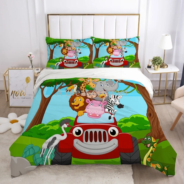 Cartoon Numbers King Queen Duvet Cover Lovely Animals Bedding Set Kids  Colorful English Alphabet 2/3pcs Polyester Quilt Cover - AliExpress