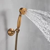 Telephone Style Bathtub Faucet Bathroom Bath Wall Mounted Hand Held Antique Brass Shower Head Kit Shower Faucet Sets 4