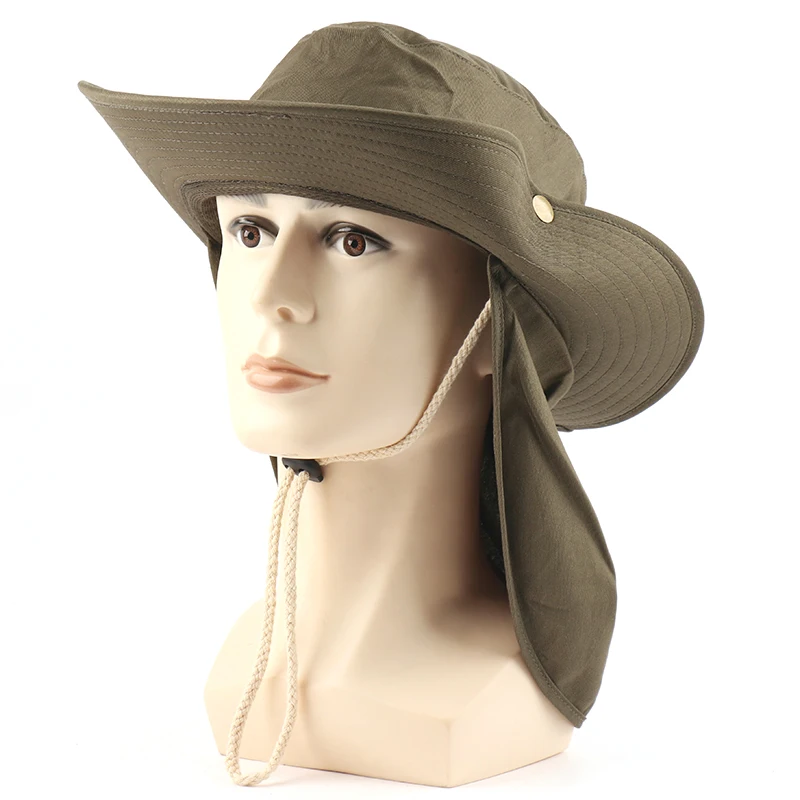 Women Summer Sun Hats With Neck Flap Outdoor UV Protection Fishing Hat For Men Bucket Cap Wide Brim Hiking Hats women sun hat