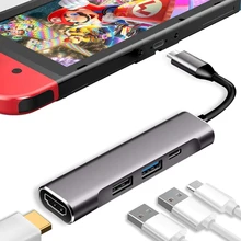 Usb type C к HDMI многопортовый концентратор, USB-C(USB3.1) адаптер PD зарядное устройство для nintendo Switch, портативный 4K HDMI док-станция для samsung Dex S