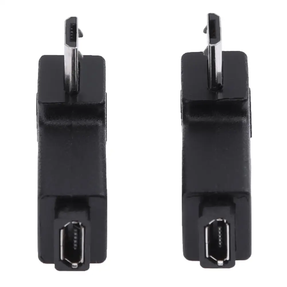 2pcs Micro USB 90 Degree Adapter - Female to Male Connector with Left + Right Angle Description Image.This Product Can Be Found With The Tag Names Adapter, Computer Cables Connecting, Computer Peripherals, PC Hardware Cables Adapters