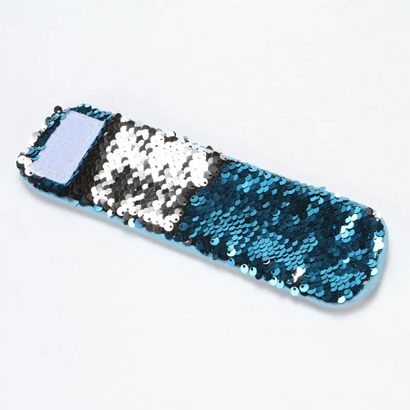 1-light blue-silver Блестящий браслет с блестками модный детский браслет повязка на голову для детей праздничные рождественские подарки вечерние браслеты - Окраска металла: 1-light blue-silver