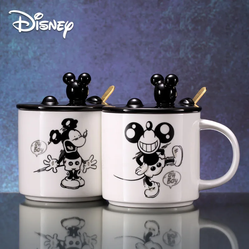 Модная чашка Disney большая емкость керамическая кружка с ложкой креативная