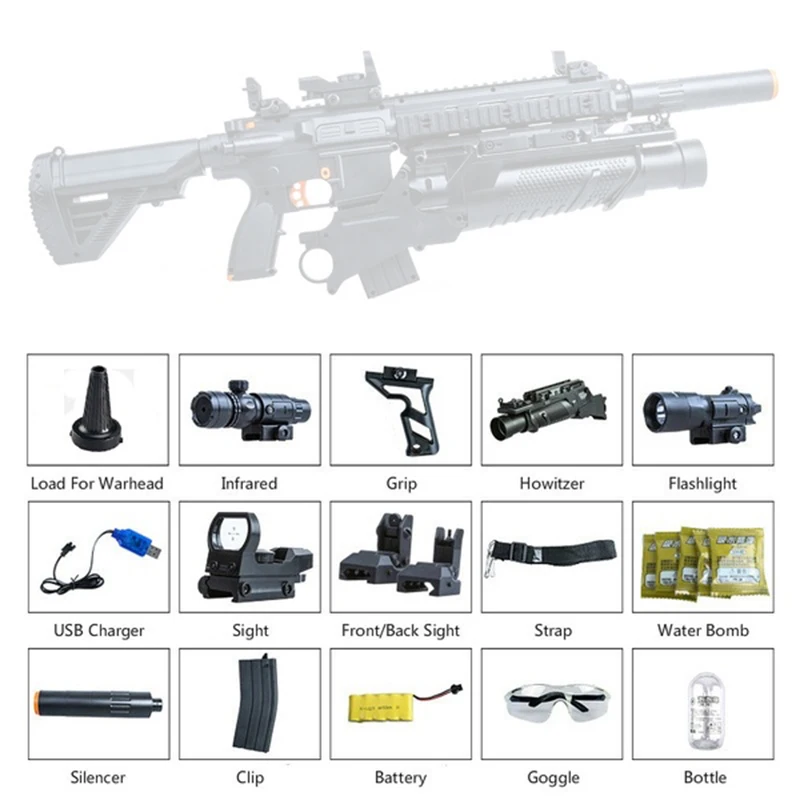 Детский игрушечный водяной пистолет винтовка CS стрельба игры Электрический Пистолет Безопасный и веселый M249 водяной пистолет для детей рождественские подарки