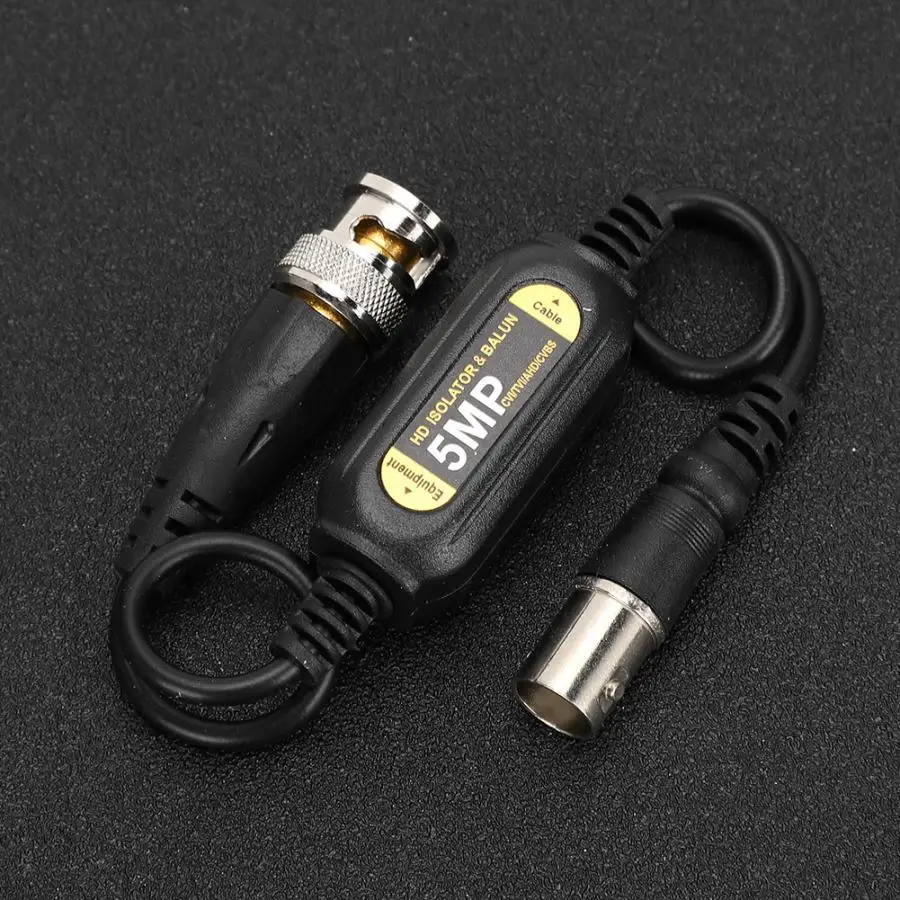 2pcs 5MP HD коаксиальный Видео заземление петли изолятор балун CVI/AHD/TVI/CVBS сигнала