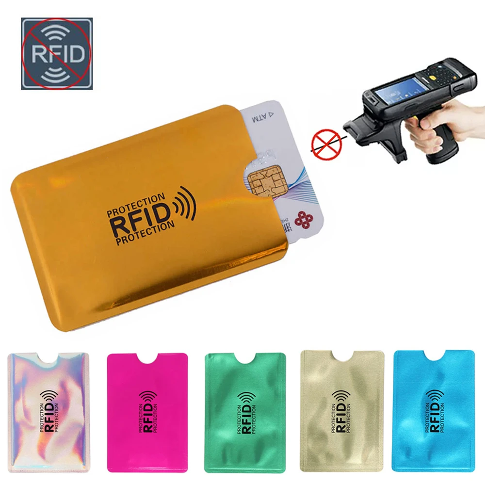 5 шт./упак. анти с функцией блокировки Rfid считыватель замок держатель для карт ID банковская карта чехол Smart Анти-кражи кредитной держатель для карт защита Алюминия
