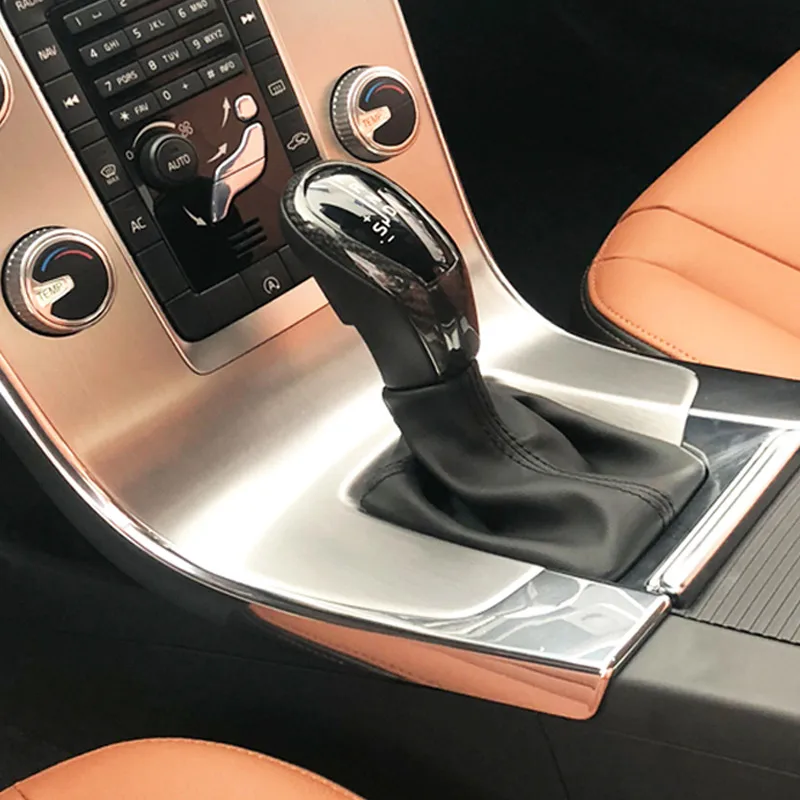 1 шт., настоящее углеродное волокно для некоторых Volvo XC60 S60 V60 V40 S80, автомобильная панель переключения передач, рамка, ручка переключения передач, наклейка, автомобильный стиль