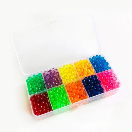 1100pcs 10colors DOLLRYGA, 6000 шт., 24 цвета, бусины-головоломки, Кристальный цвет, Aqua, сделай сам, бусины, набор для распыления воды, игры в мяч, 3D, волшебная игрушка ручной работы для детей - Цвет: 1100pcs 10colors