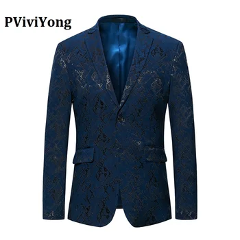 

PViviYong Brand 2019 high quality Men's suit top，banquet party men Blazer leisure suit men slim fit business suit jacket 991