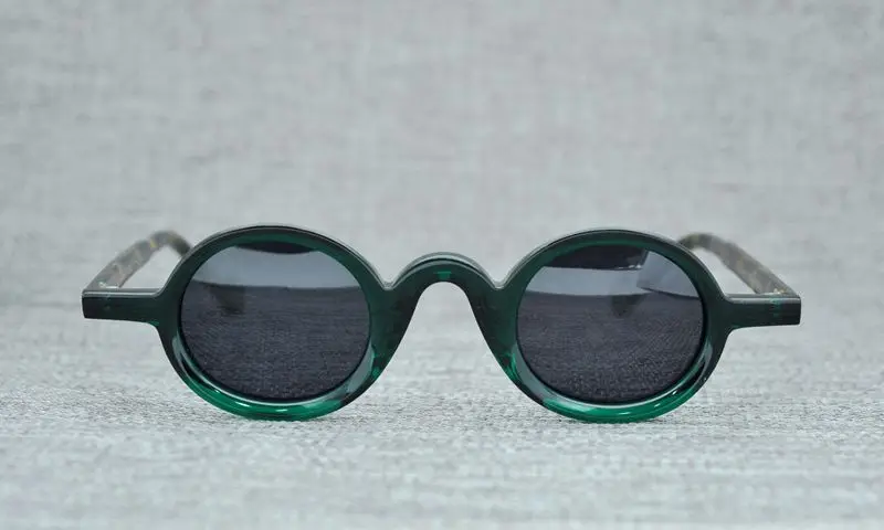 Acetate Polarized Sunglasses Men Women Vintage Small Round Sun Glasses for Men Brand Designer Retro Sunglass Shades UV400 Oculos