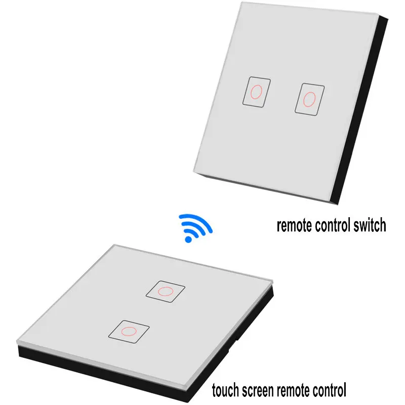 

EU Standard Wall Touch Switch wireless RF 433MHZ Switch panel Shape remote control switch