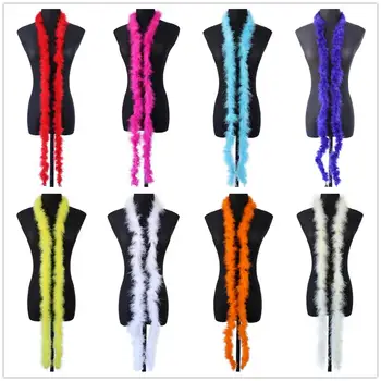 

12pcs/lot Natural Marabou Turkey feather boas Beautiful Decorative feather Scarf Party Clothing Accessories Plumes for crafts