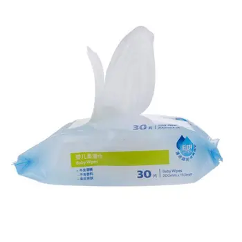 

30 Wipes/Pack Towels Protection Wet Wipe Tissue Clean Hand Soft Water Wipes Unscented Baby Wipes Alcohol Free Sterilization