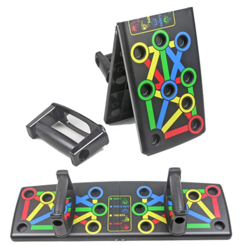 

9 in 1 Push Up Board with Instruction Print Body Building Fitness Exercise Tools GYM Body Push-up Stands Training For Men Women