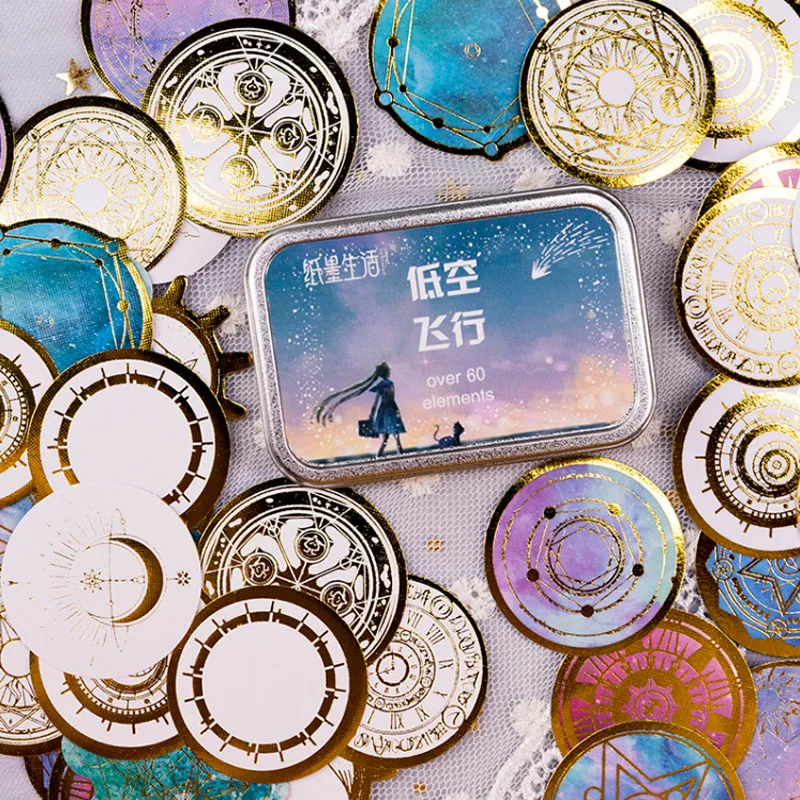 

60 Pcs/box Fantasy Starry Sky Planet Decoration Mini Paper Sticker Decoration Diy Album Diary Scrapbooking Label Sticker Kawaii