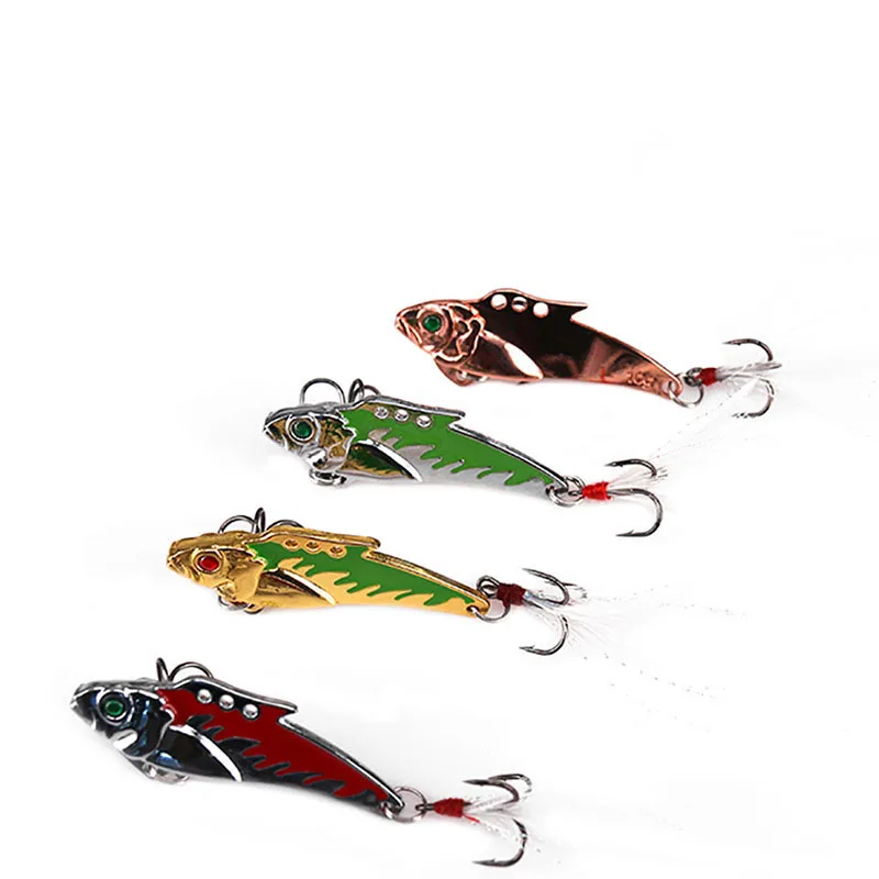 

Artificial Sequins Metal VIB Hard Bait Bass 3D Eyes Strong Reflection Bionic Bait 3.2cm/7.2g With Sharp Hook Waterproof