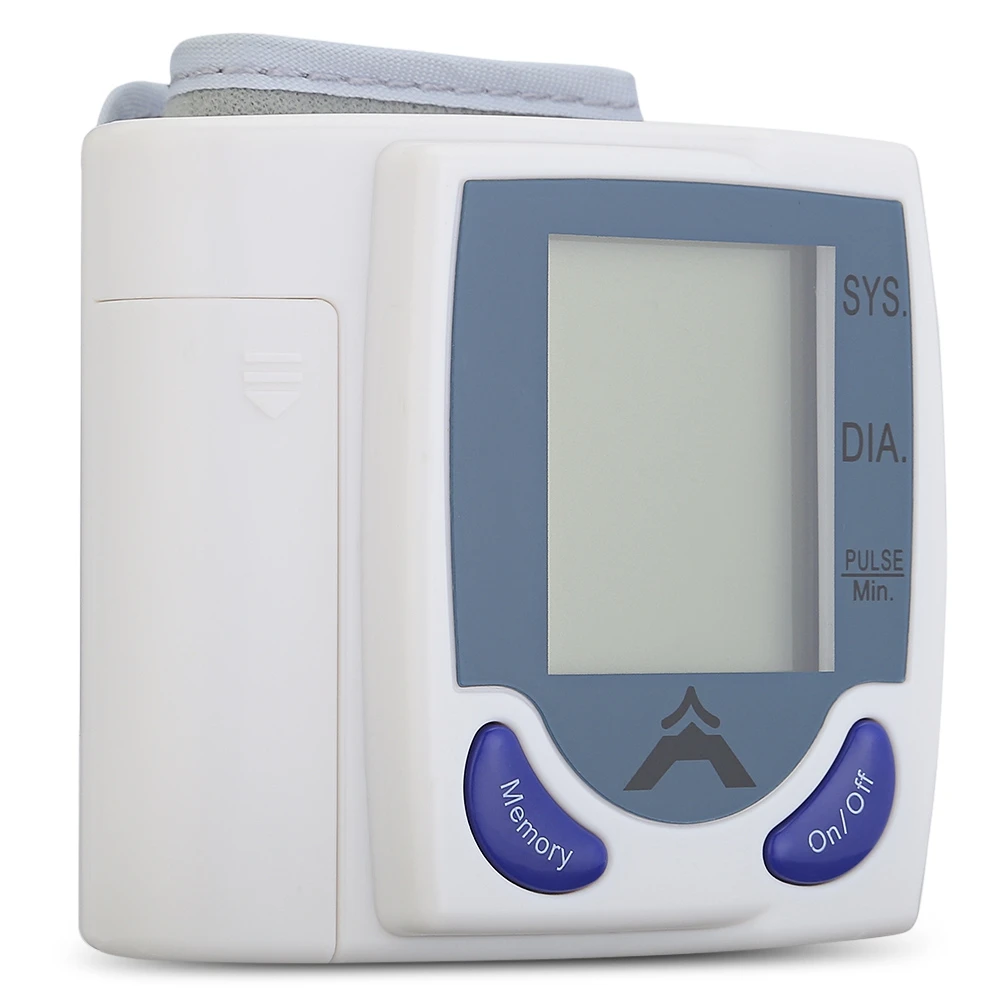 Уход за здоровьем бытовой Автоматический цифровой ЖК-дисплей наручные кровяное давление монитор измерения Сфигмоманометры Горячая