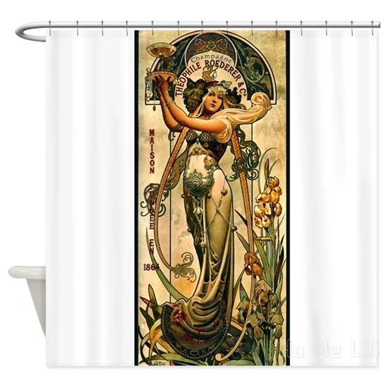 

Art Nouveau Decoration Waterproof Fabric Shower Curtain Bathroom Accessories