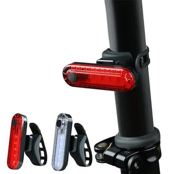 

LED Bike Rear Light USB Rechargeable Taillight Cycling Tail Light Safety Warning Flash Mountain Bicycle Seatpost Light 4 Modes