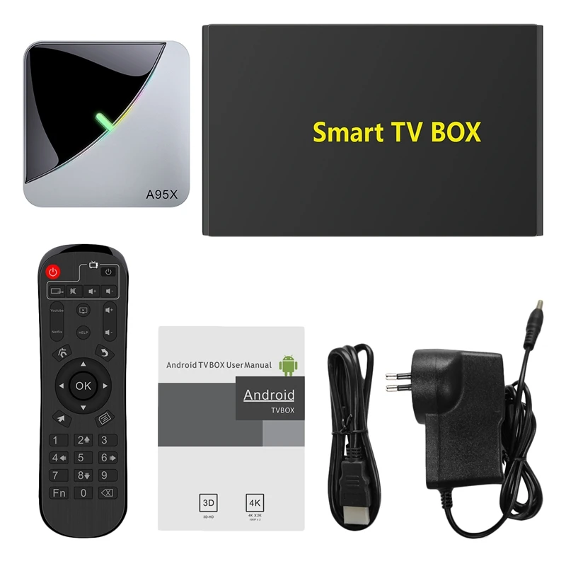 A95X F3 Air 6 RGB светильник ТВ приставка Android 9,0 S905X3 Wifi 4K 60 Fps для Youtube медиаплеер A95XF3 AIR X3 телеприставка с европейской вилкой