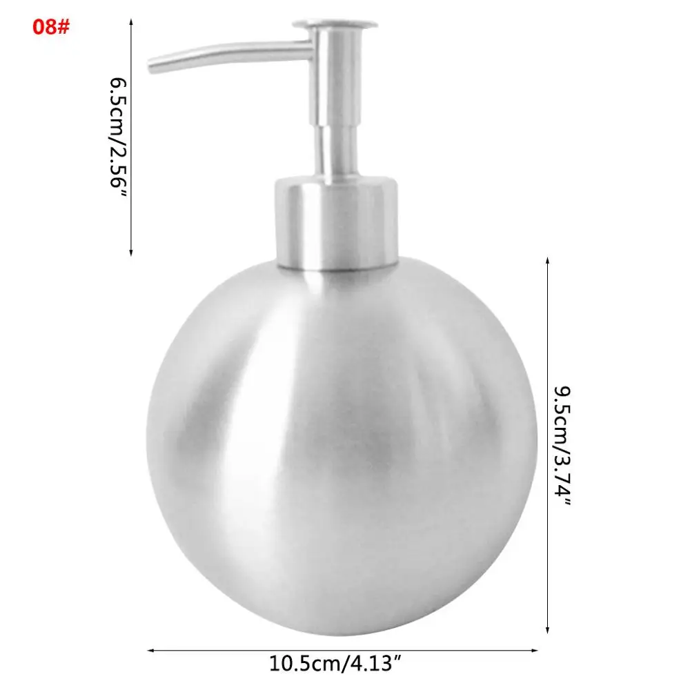 550ml Stainless Steel Foam Bottle Container Shampoo Lotion Dispenser Soap Pump Case - Цвет: 08