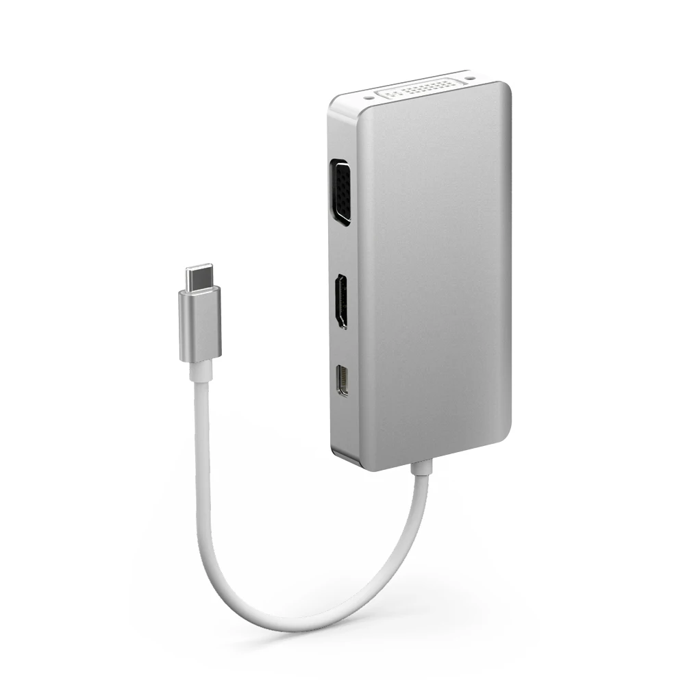 Thunderbolt 3 док-станция USB C type c к Mini Displayport HDMI VGA DVI DP конвертер для MacBook Pro Dell XPS USB C