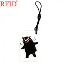 UID S50 1K 13,56 Mhz Сменные MFS50 RFID NFC перезаписываемые IC карты мультфильм падение клей брелок цепочки для ключей, бирки 1 шт