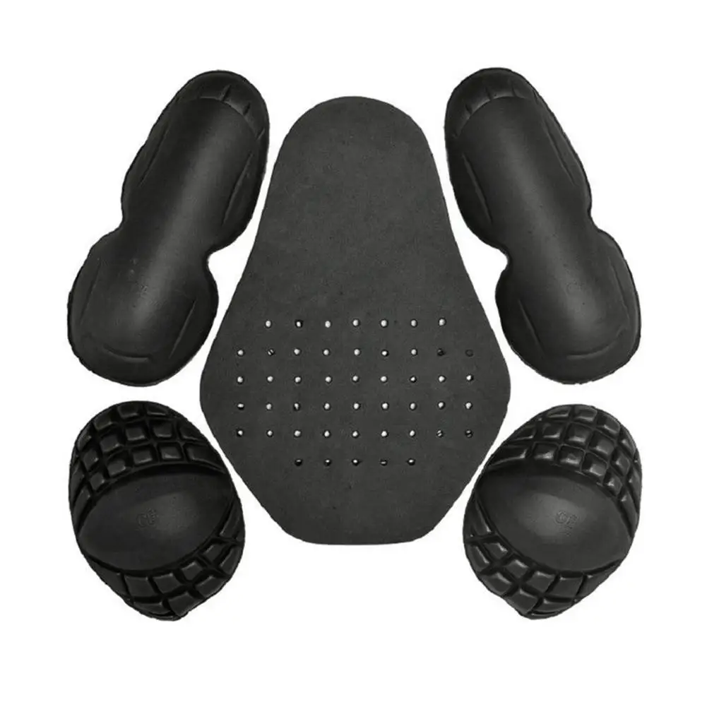 Motorcycle Removable Riding Shoulder Elbow Back Protector Pads Set Built-in Motorcycle Racing Guard Accessories 5 Pcs