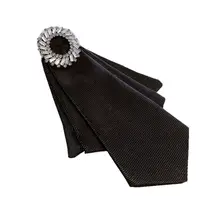 Женская искусственная лента с кристаллами стразами для галстука на шею, ювелирное изделие, предварительно завязанный бант, брошь на булавке, Лидер продаж