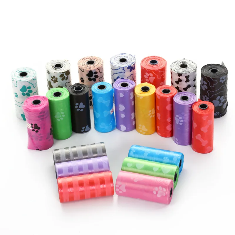10 rollos perro Bolsa para popó de perro mascotas residuos basura bolsas de transporte Biodegradable limpia-BagWaste recoger bolsa limpia para perro