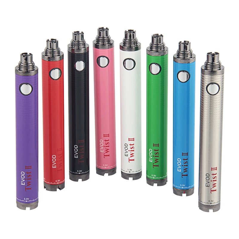 cigarette-electronique-ego-2-evod-twist-ii-10-pieces-batterie-33-~-48v-tension-reglable-1600mah-vv-pour-atomiseur-ce4-t3s-h2