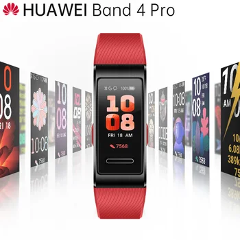 

Original Huawei Band 4 Pro Smart Wristband Built-in GPS Workout Guidance 24/7 Heart Rate Watch Face Store SpO2 Blood Oxygen