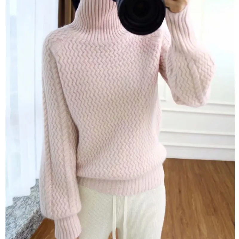 ^Cheap Autumn and winter new high-necked cashmere sweater women loose lazy wool knitted bottoming shirt thick sweater ATTYYWS Brand ^Cheap Autumn and winter new high-necked cashmere sweater women loose lazy wool knitted bottoming shirt thick sweater ATTYYWS Brand