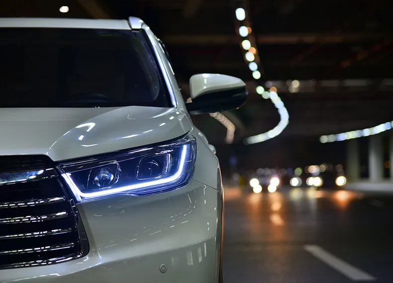 Для 15-17 Toyota светодиодная лампа дальнего света в сборе новая высокая с разблокировкой синего дневного света Модифицированная линза ксеноновая лампа