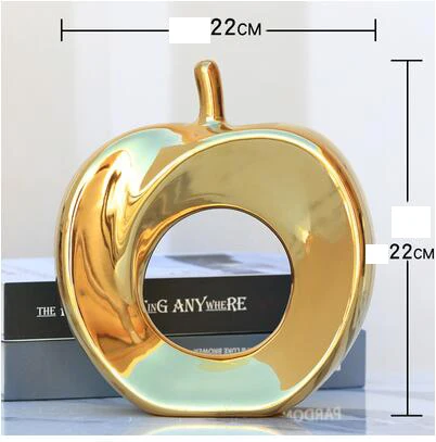Simple Modern Hollow Apple Ornaments Ceramic Crafts Decoration TV Cabinet Window Accessories Artwork Home Livingroom Furnihsing - Цвет: style5