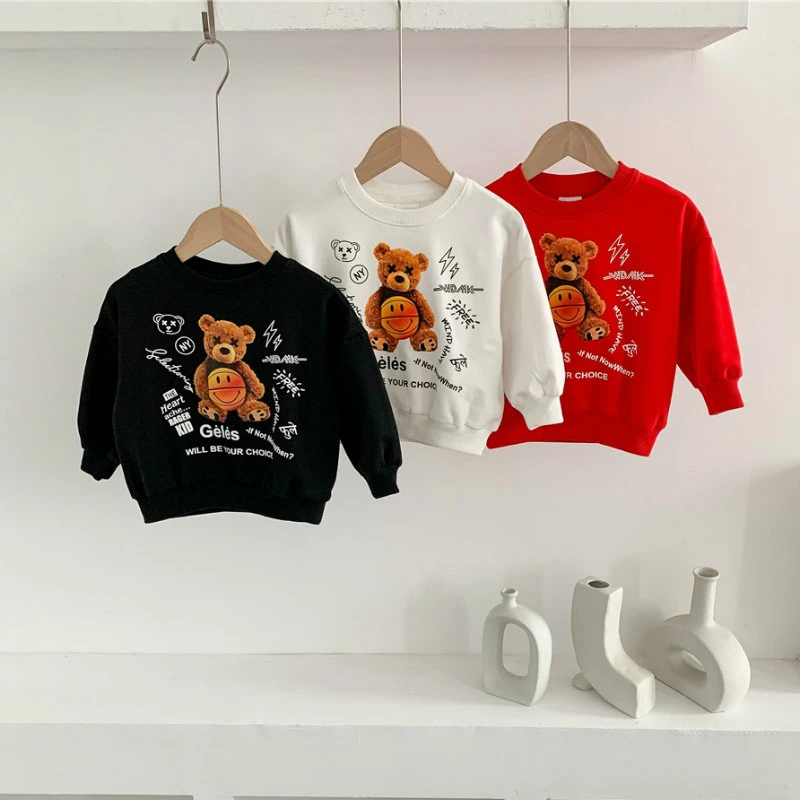 21 Spring New Arrival Girls Long Sleeve Bear T Shirt Kids Korean Design Tops Girl Clothes Tees Aliexpress