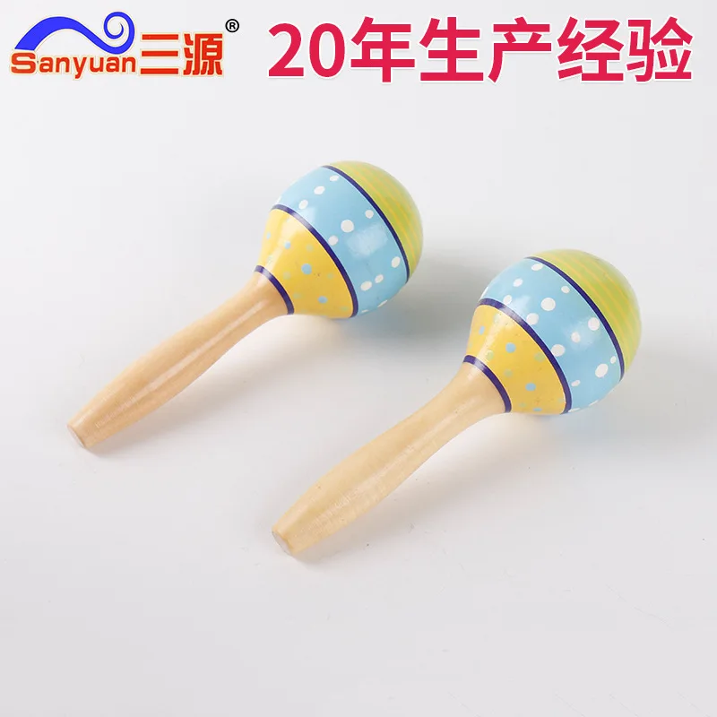 Orff инструменты деревянный мультфильм maracas детская рука обучающая игрушка Деревянный Песок молоток настраиваемый