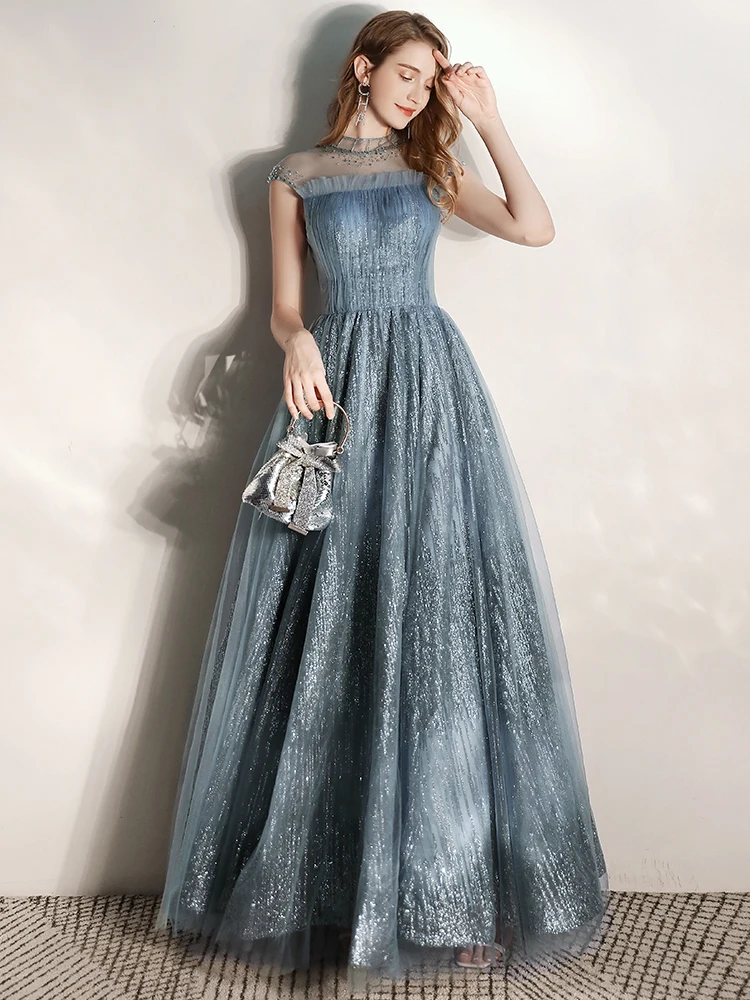 Vestidos De Gala, тюлевые платья для выпускного вечера со стразами,, Длинные Формальные вечерние платья, элегантное платье, Vestido Formatura